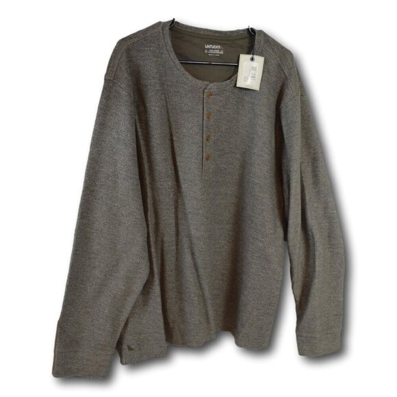 UNTUCKit Charcoal Grey Henley Long Sleeve Shirt 3XL – NWT - Picture 1 of 2